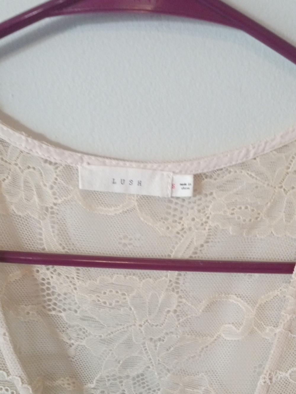 LUSH Cream Color Lace Dress - Picture 6 of 7